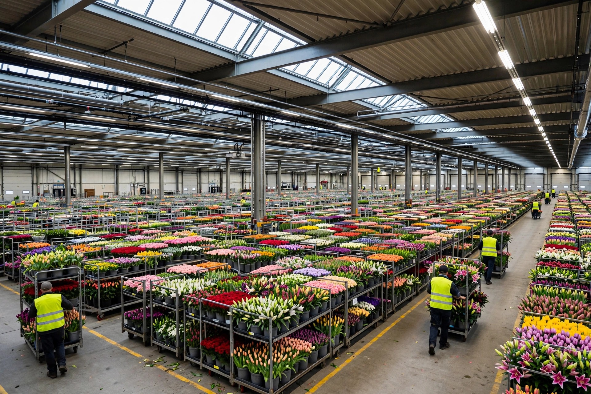 Aalsmeer 鲜花拍卖行：一晚上 1000 万枝花，全球最大分拨中心的冷链调度账