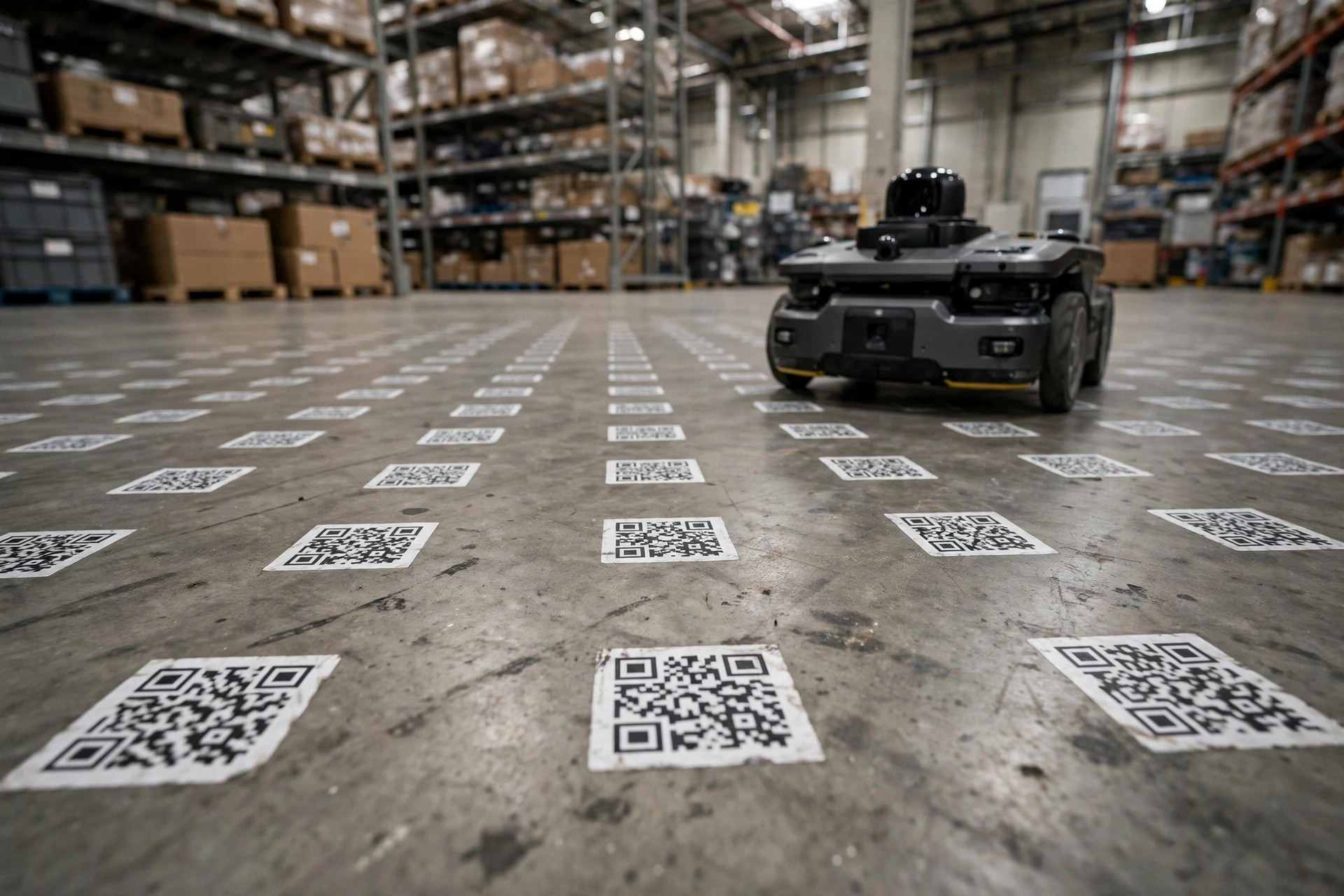 'QR Code Navigation for AMRs: What to Do When Floor Codes Peel, Glare, or Get Run Over by Forklifts'