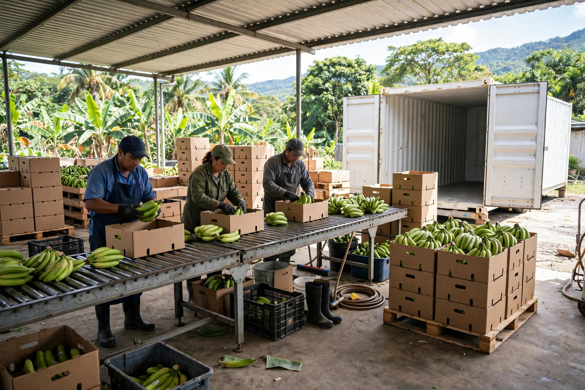 Cadena de frío reefer de la exportación de banano de Ecuador: mantener 13.3°C desde Guayaquil hasta Europa
