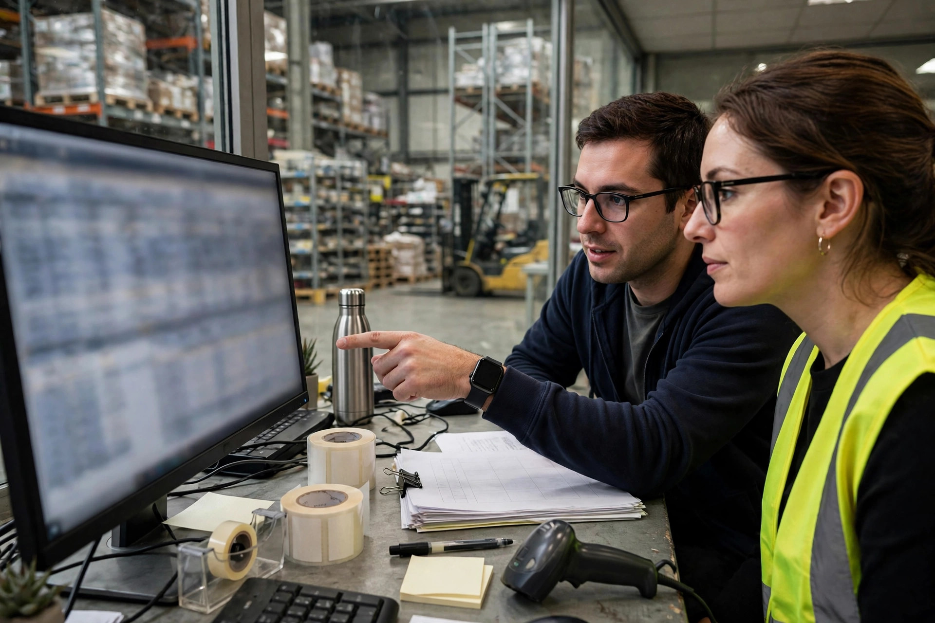 Sesión de pruebas de integración en el almacén