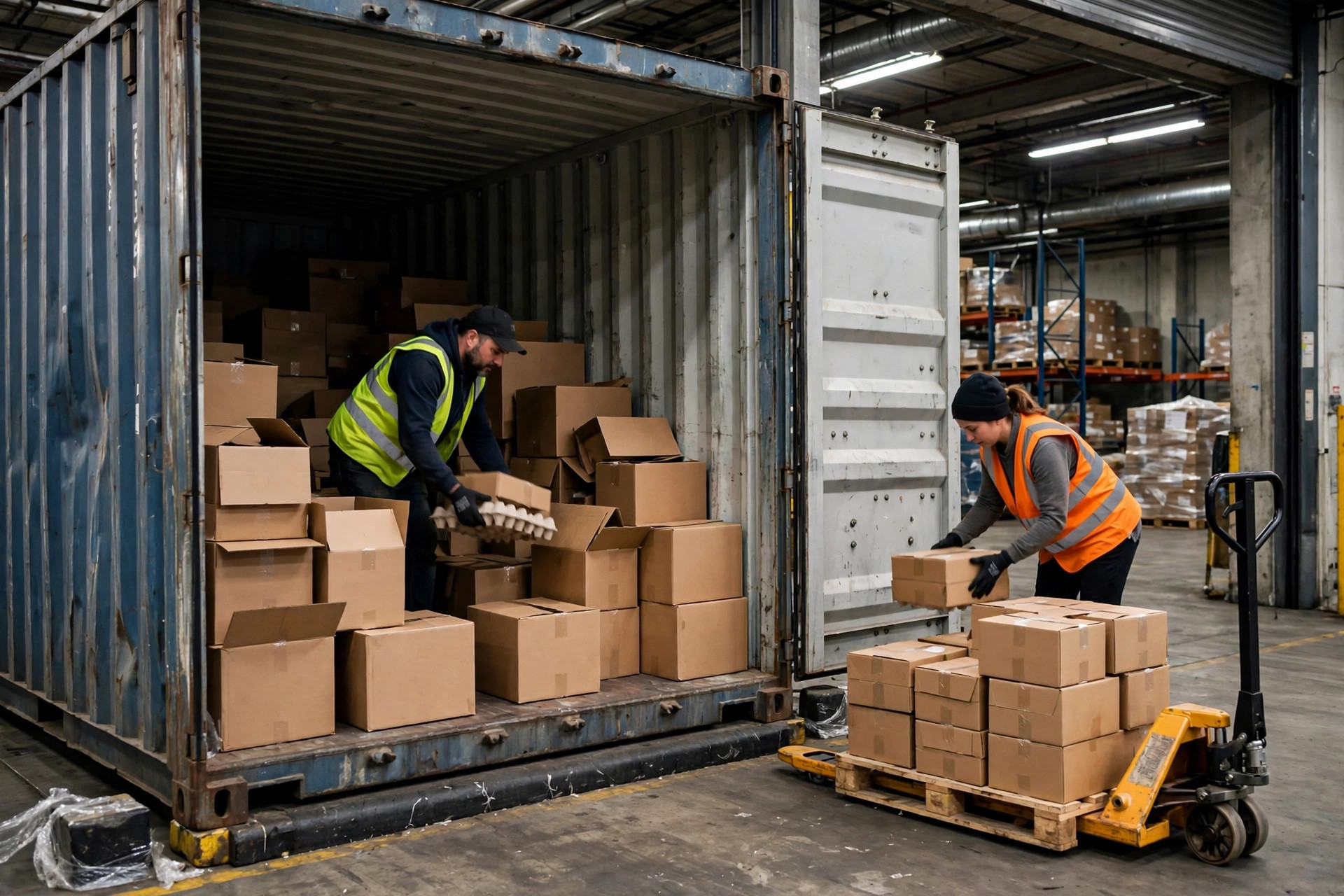 40ftコンテナの荷下ろしにどれくらいかかる?バラ積み・パレット積み・混載の実際のタイムラインとデマレージの落とし穴