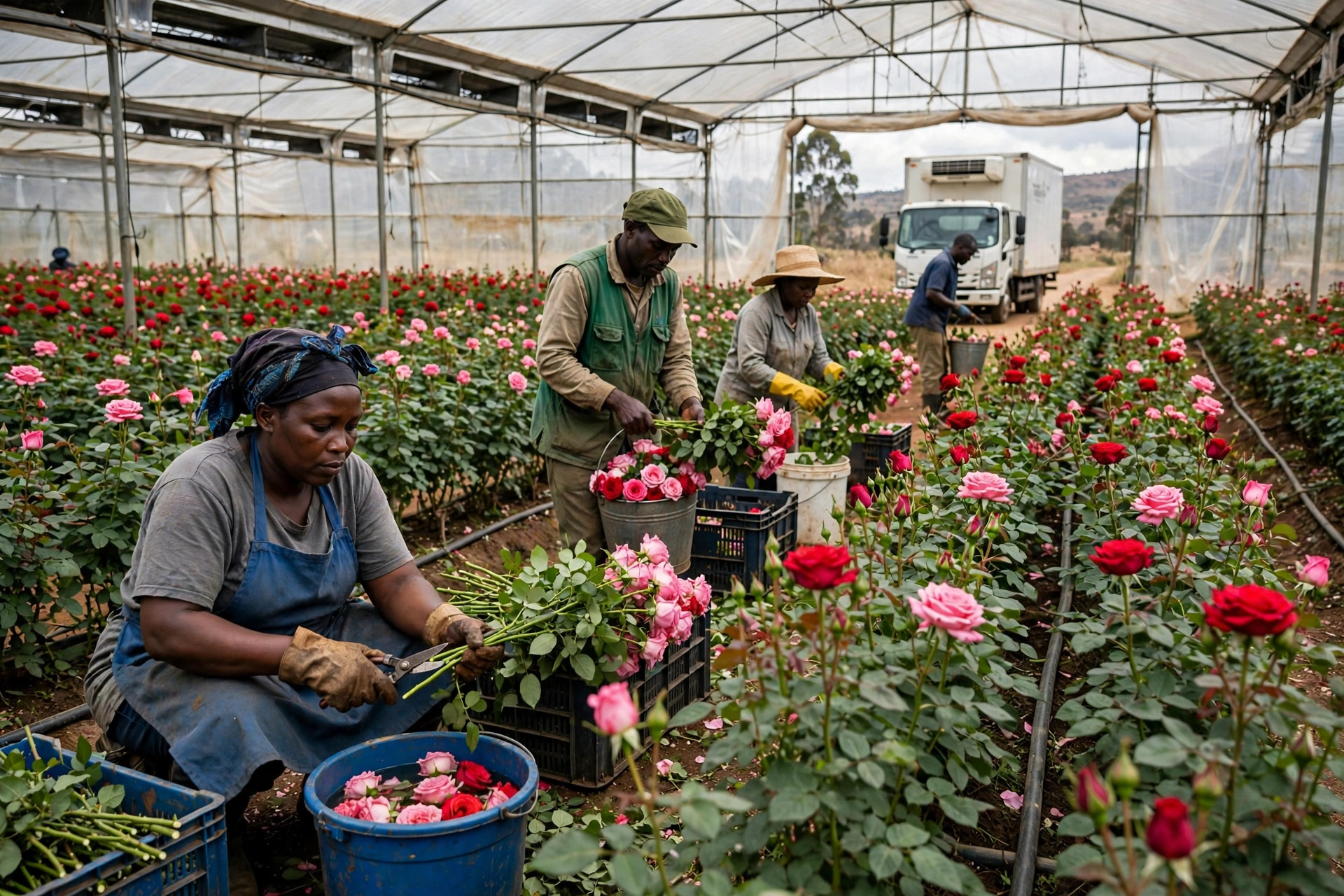 A cadeia de frio da exportação de rosas do Quênia: a cadeia ininterrupta de 2 °C de Naivasha a Amsterdã