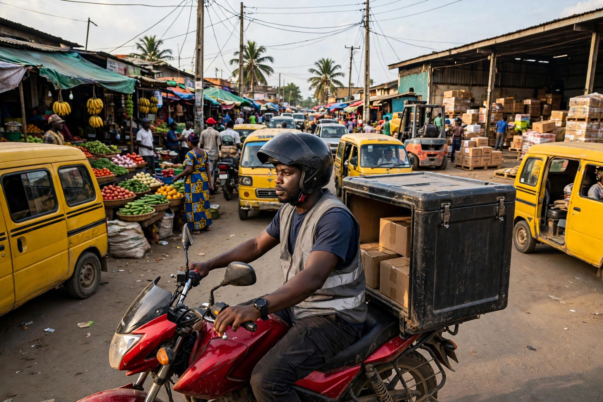Lagos Last-Mile Delivery Logistics in Nigeria: Bikes, Micro-Hubs, and the Congestion Math