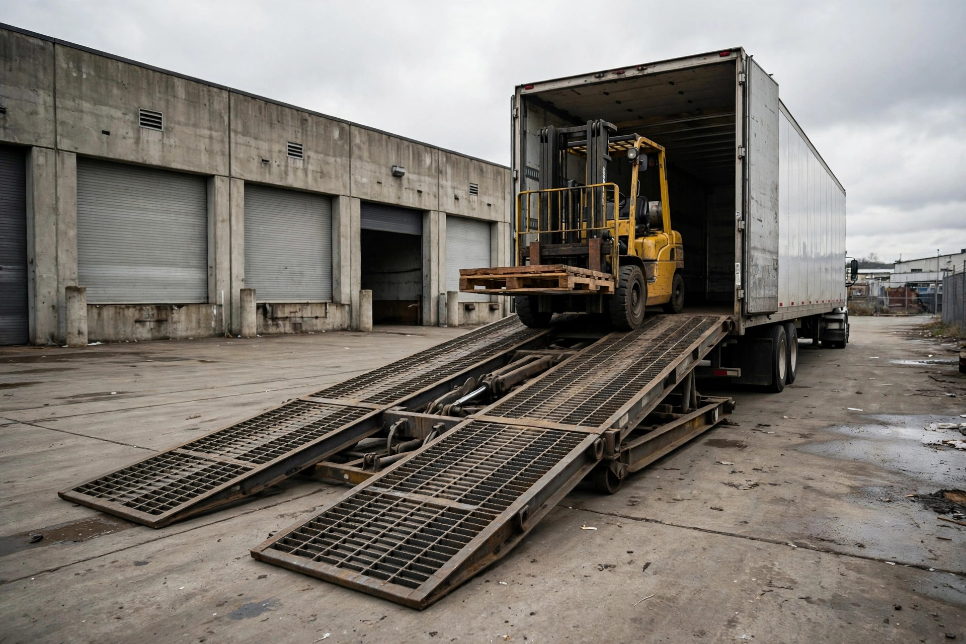 No Loading Dock? No Problem: Mobile Yard Ramp vs. Concrete Dock for Full Truckloads