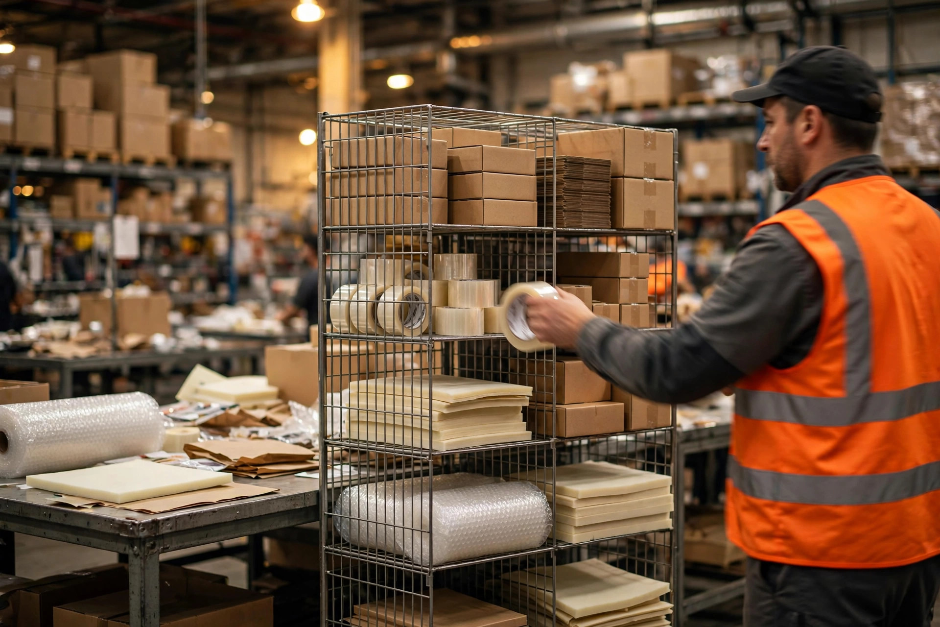¿Se te acaban los consumibles de empaque? Reposición pull por kanban que realmente funciona