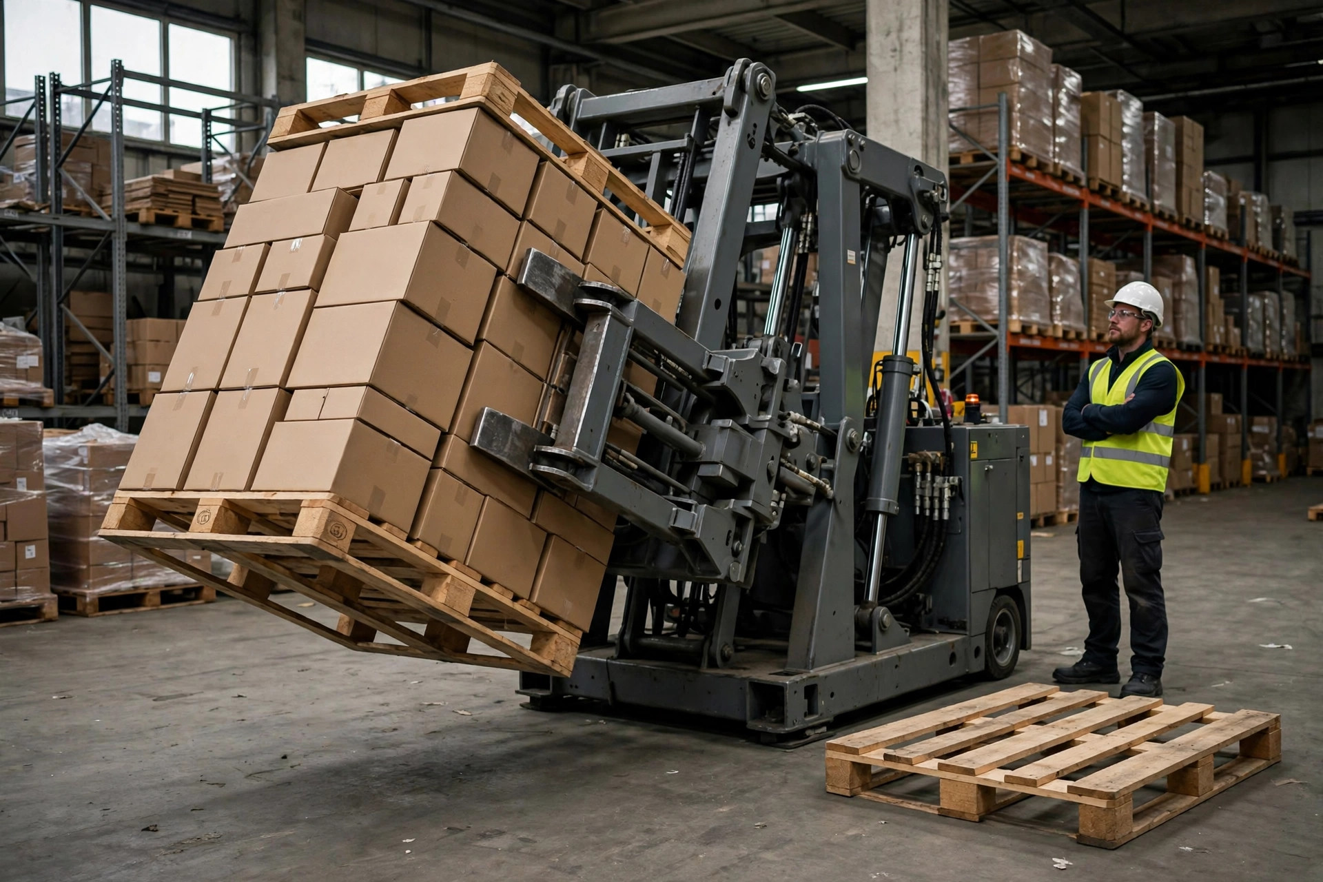 Inversor de palets vs. cambiador de palets: guía sin presupuesto para cambiar palets en un almacén pequeño