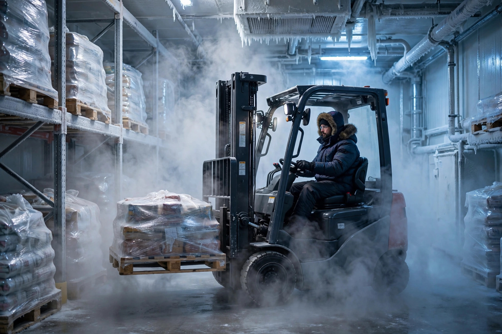 Sodium-ion Forklifts in the Warehouse: Cold Performance, Cost and Energy Density Trade-offs