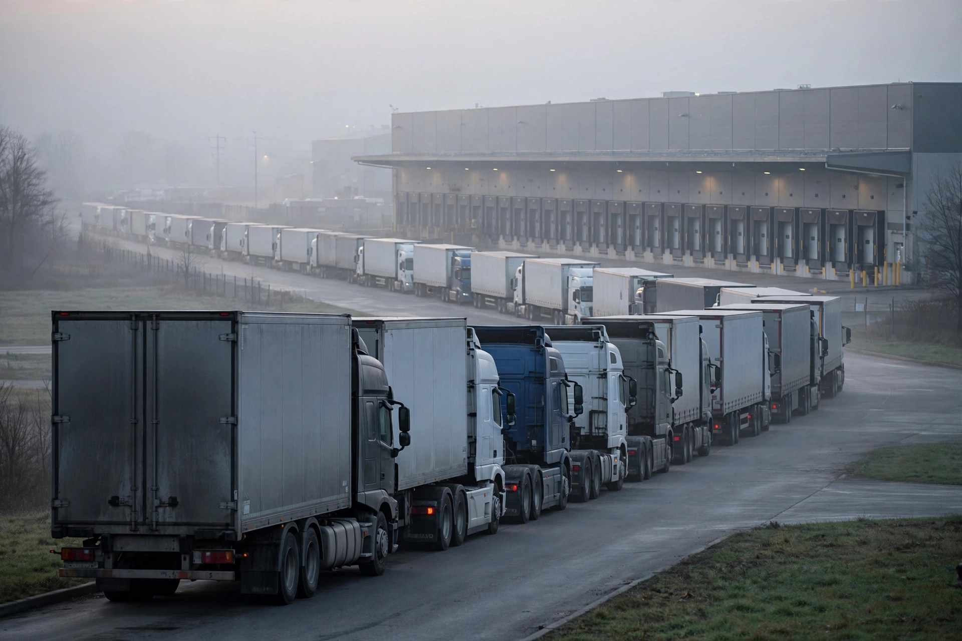 Carretas esperando meio dia no seu portão: como o armazém pode reduzir as taxas de detenção