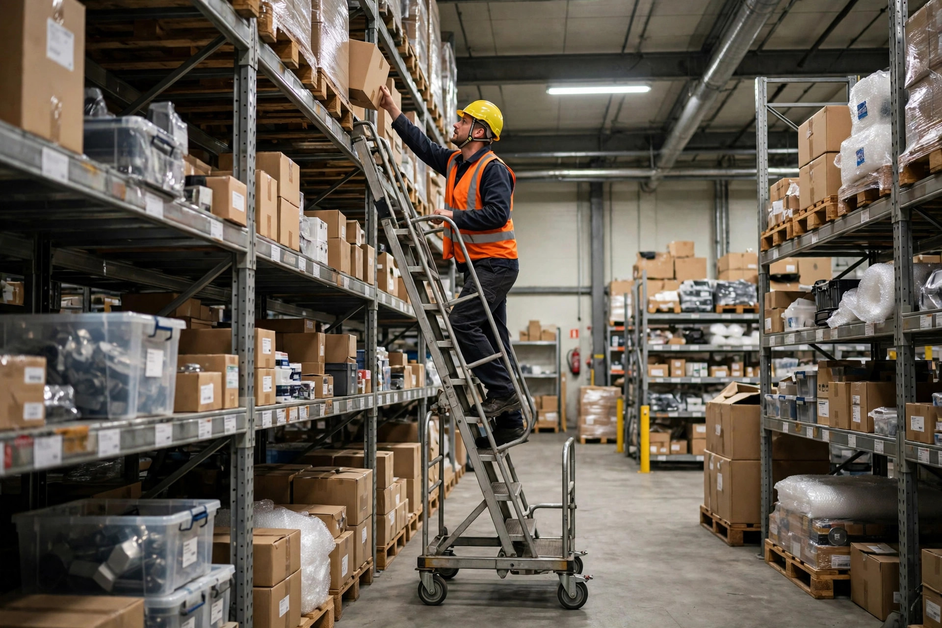 Warehouse Ladder Safety: Picking Ladders, Rolling Ladders, and the OSHA 1910.23 Checklist