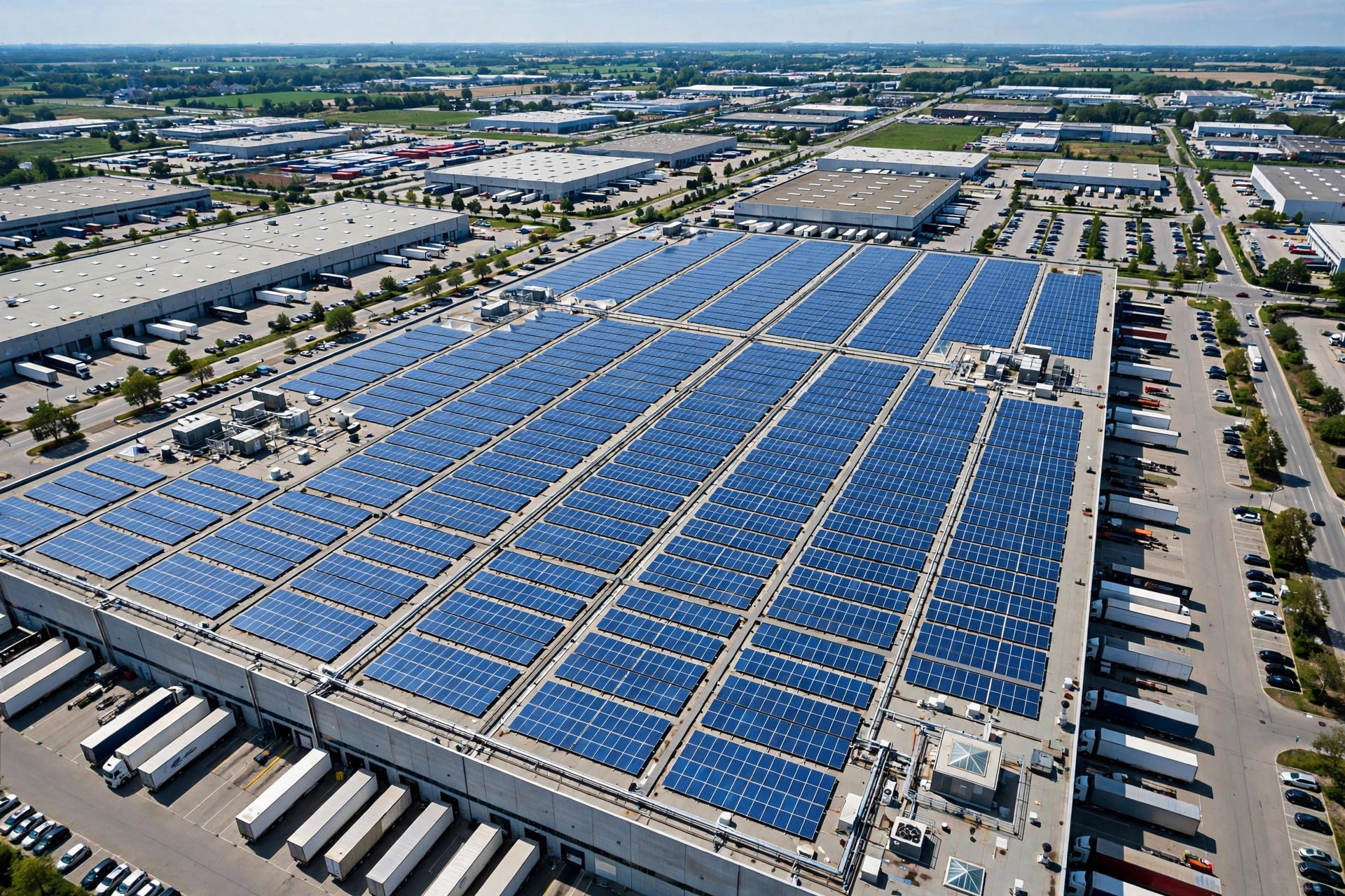 Le solaire en toiture des entrepôts : lignes rouges du code incendie et de la charge de toiture