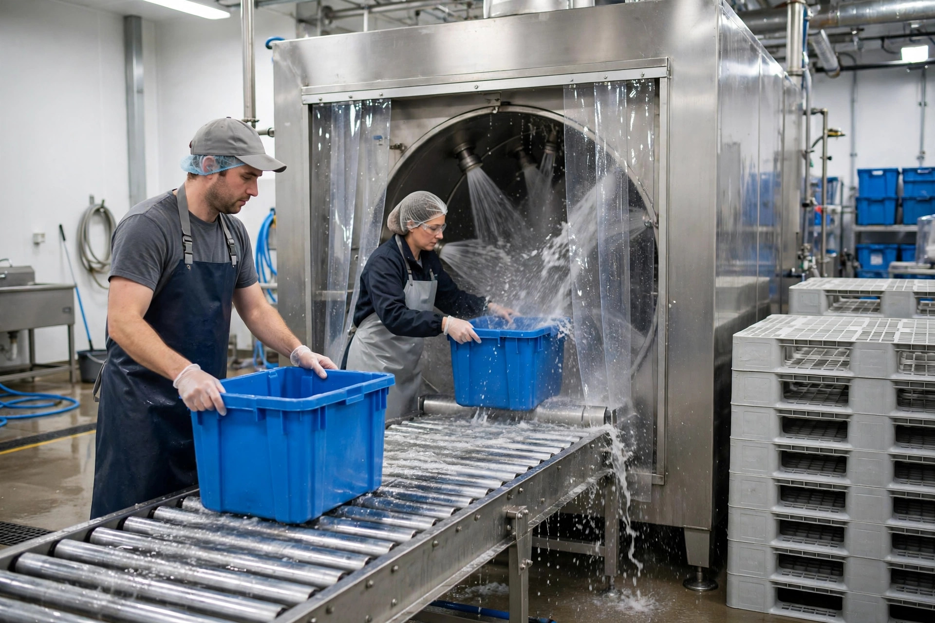 If the Totes Aren't Clean, the Food Customer Docks You First: Warehouse Tote and Pallet Washing Hygiene and the Return Loop