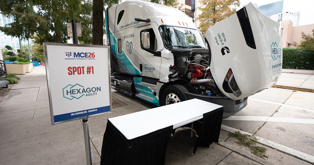 Hexagon Agility showcases longhaul natural gas truck