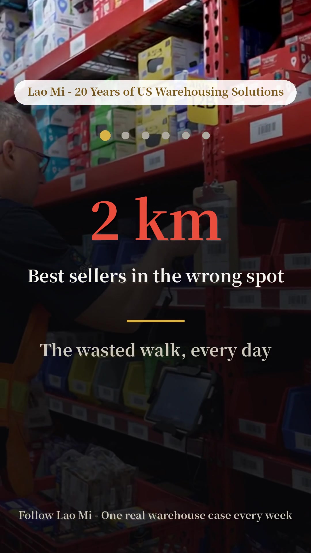 His pickers walked 2 km per order. The fix cost $0. #warehouse #slotting #abcanalysis #logistics #supplychain  